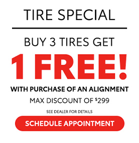 Tire Special - Buy 3 tries get 1 free offer