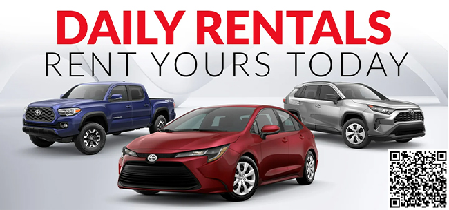 Daily Rentals - Rent yours today