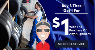 Buy 3 tires get 1 for $1