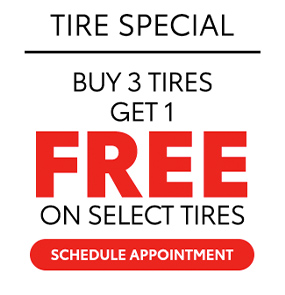 Tire Special - Buy 3 tires get 2 free on select tires