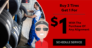 Buy 3 tires get 1 for $1