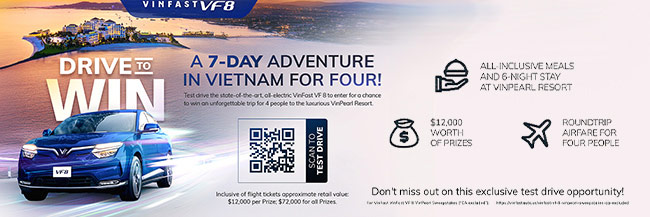 Vinfast7 Day Adventure In Vietnam trip for four contest