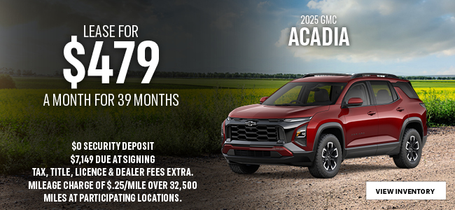 special offer on Chevy Acadia