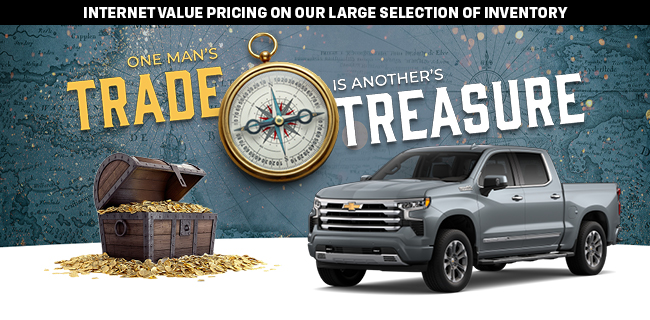 Internet value pricing on our large selection of inventory - One mans trade is anothers treasure