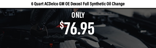 6 Quart ACDelco GM OE Dexos1 Full Synthetic Oil Change offer