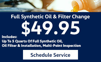 Full Synthetic oil and filter change Offer