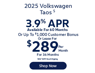 2025 Volkswagen Taos S offer