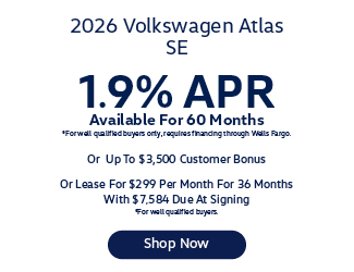 2026 Volkswagen Atlas SE Offer
