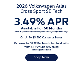 2026 Volkswagen Atlas Cross Sport SE Tech offer
