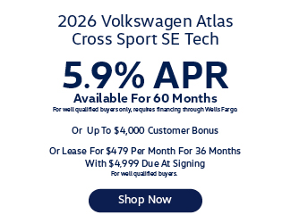 2026 Volkswagen Atlas Cross Sport SE Tech offer