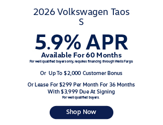 2026 Volkswagen Taos S Offer