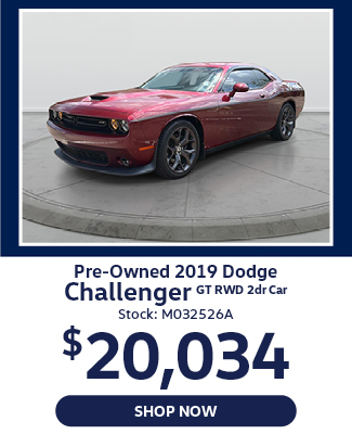 Pre-Owned 2019 Dodge Challenger GT RWD 2dr Car offer