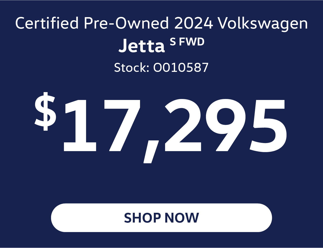 Certified Pre-Owned 2024 Volkswagen Jetta offer