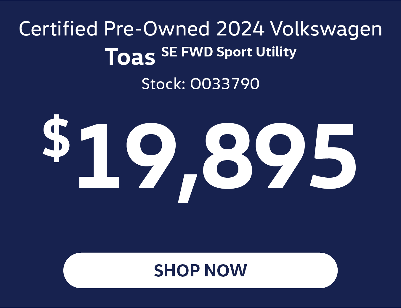 Certified Pre-Owned 2024 Volkswagen Taos offer