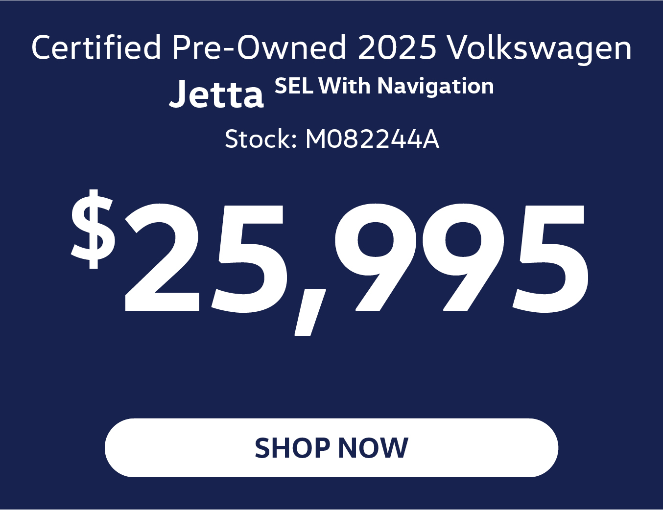 Certified Pre-Owned 2025 Volkswagen Jetta offer