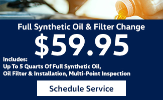 Full Synthetic Oil and Filter Change Offer