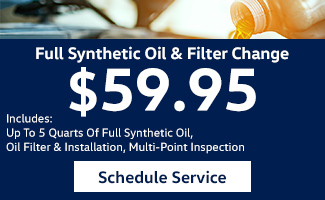 Full Synthetic oil and filter change Offer