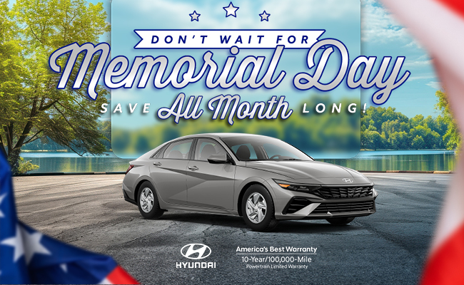 Memorial Day Savings at Vaden Hyundai Brunswick