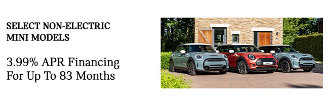 3.99 apr financing on select non-electric MINI models