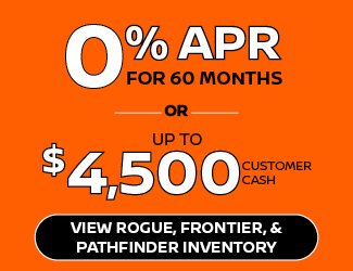 2026 Nissan Rogue, Frontier, & Pathfinder offer