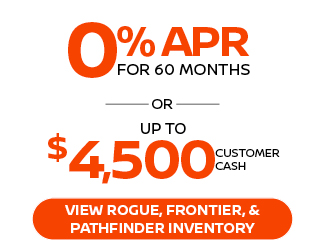 2026 Nissan Rogue, Frontier, & Pathfinder offer