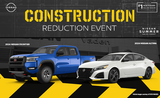Construction Reduction Event Nissan Summer Sales Event