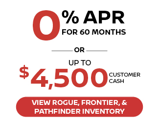 2026 Nissan Rogue, Frontier, and Pathfinder offer