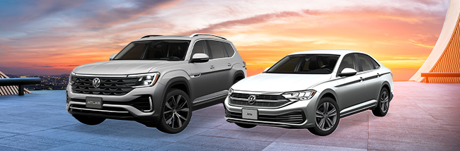 lineup of Volkswagen pre-owned cars