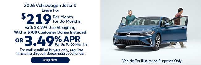 2026 Volkswagen Jetta S offer