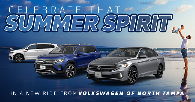 Celebrate that Summer Spirit in a new ride from Volkswagen of North Tampa