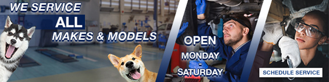 We service all makes and models - Open Mon-Sat