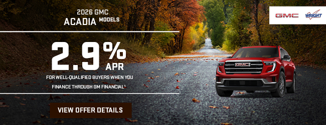 2026	GMC	ACADIA	MODELS offer