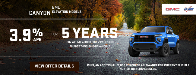 GMC	CANYON	ELEVATION	MODELS offer