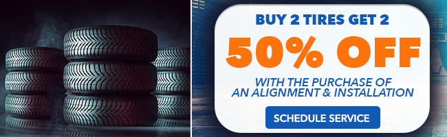 Buy 2 tires get 2 50% off Special