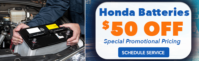 Service Promontional Pricing on Honda Batteries
