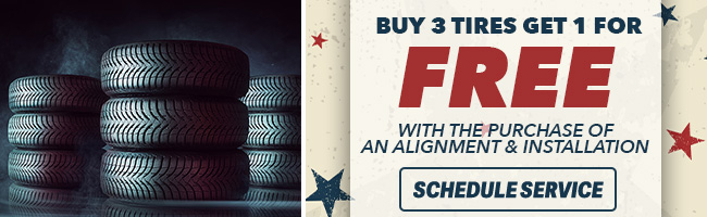 Buy 3 tires get 1 tire for free