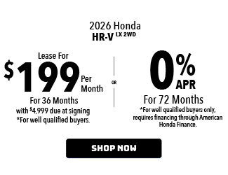 2026 Honda HR-V LX 2WD offer