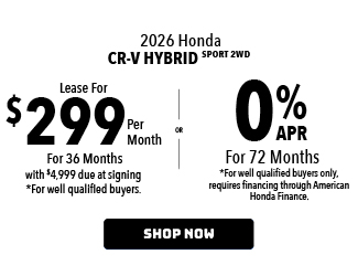 2026 Honda CR-V Hybrid Sport 2WD offer