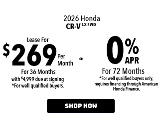 2026 Honda CR-V LX FWD offer