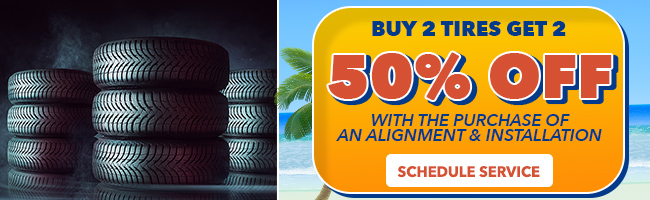 Buy 2 tires get 2 50% off Special