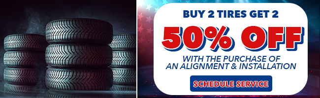Buy 2 tires get 2 50% off Special