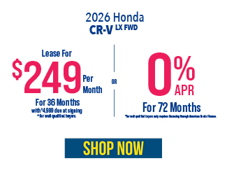 2026 Honda CR-V LX FWD offer