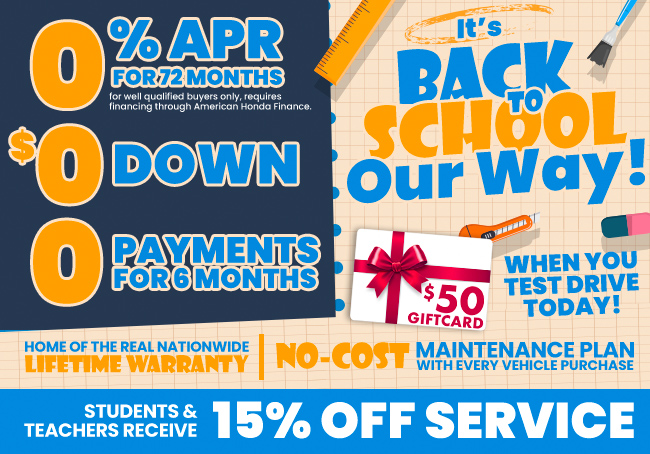 No cost maintenance plan with every vehicle purchase