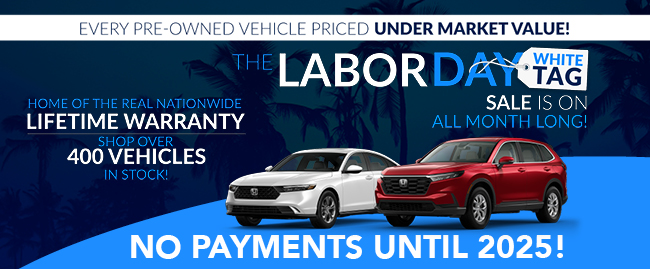 Labor Day White Tag sale is on all month long