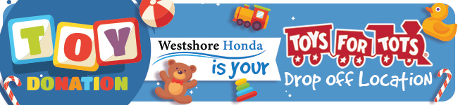 Toys for tots drive - at Westshore Honda