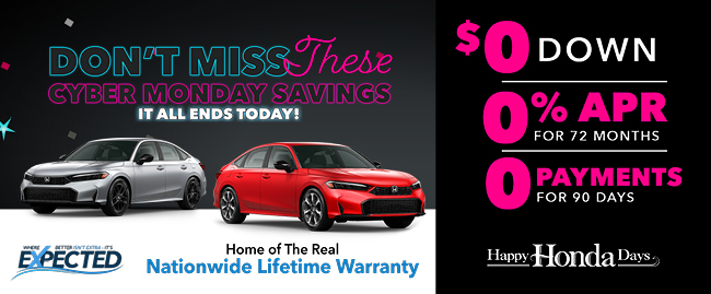 Real Nationwide lifetime warranty at Westshore Honda
