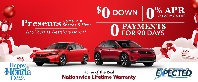 It is a black friday blast at Westshore Honda