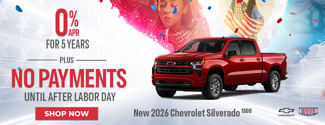 2026 Chevrolet Silverado 1500 0% APR for 5 Years offer