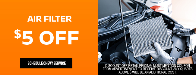 Service offer on synthetic oil change and tire rotation