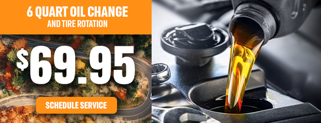 6qt oil change with free rotation change offer